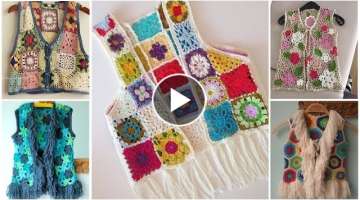 Crochet pattern waistcoat for women’s || knitting pattern vest || unique crochet waist jacket |...