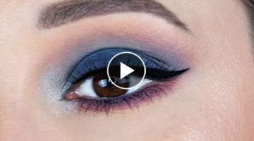 Smokey Royal Blue Eye Makeup Tutorial - Easy Glam for Valentine's Day