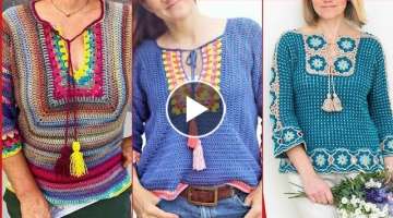 Latest Crochet blouses Ideas Crochet ladies blouses and tops designs for girls and Women