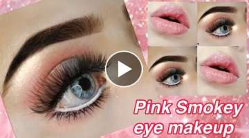 Easy pink galittery eye makeup tutorial | Soft and glowy Eid makeup look|Eid day 1 makeup tutoria...
