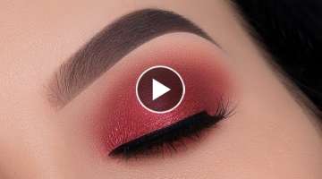 WEARABLE Red Eye Makeup Tutorial | Christmas Makeup Tutorial