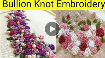 Handwork/Bullion Knot Embroidery/Embroider design/hand embroidery designs Motif#231