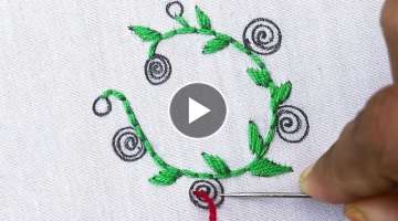 easy Brazilian embroidery for beginners - bullion knot stitch rose embroidery step by step tutori...