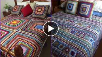 Most Stylish Multi Color crochet bedsheets designs Collection/Crochet bedsheets Patterns