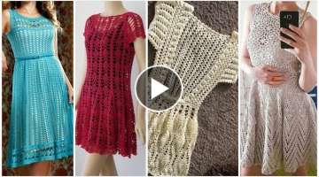 trendy handmade designers Crochet Knitted dresses,skater,frocks designes for girls#2021