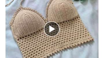 Crochet and knitting bra set design/Ideas/part I