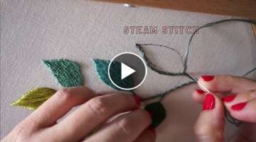 Leaf Filling with Stem Stitch - Embroidery Tutorial