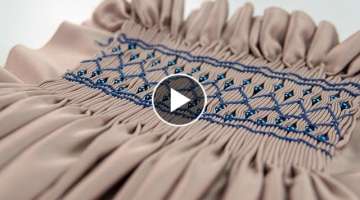 Pleating & Embroidery Stitches with Beads: Learn English Smocking