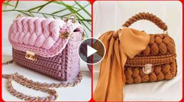 top trending crochet hand bags knitting patterns || Crochet bags designs
