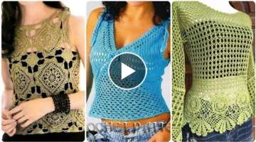 Beautiful latest stylish crochet knitting work fancy blouse skirts pattern designs girls &woman
