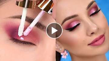 Pink Sparkly Smokey Eye Makeup Tutorial