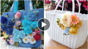 Very Stylish And Classy Fancy Crochet Hand Embroidered Hand Bags Designs Patterns And Ideas