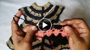 Crochet frock design for 6 month to 1-2 year girls