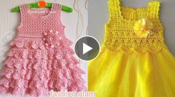 beautiful crochet toddler baby frocks designs 2019