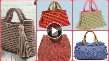 Fabulous Handmade Crochet Knitting Handbags Purse designs Ideas - Latest Hand Bags Patterns