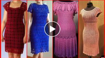 Top trending and style crochet patterns crochet bodycon dress business woman dress for women 2022