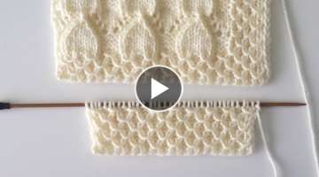 Bağlamalı Lastik Örgü Modeli ❖ Easy Knitting Border design ❖ Yelek Örnekleri ❖ crochet...