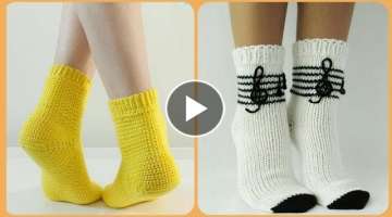 New Style Girls Crochet Socks Patterns - Beautiful handknitted Socks For Women