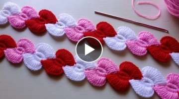 परी पंख पट्टी #New toran patti #Jhalar ki patti #Crochet pattern #woolen la...