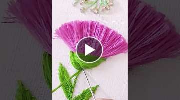 Latest Hand Embroidery Creative Work New Super Elegant Colorful Flower Amazing Design Easy #shor...