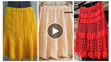 Beautiful And Impressive Crochet Knitting Skirts Party Wear Dresses For Woman And Girl Ideas