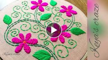 Hand embroidery 2019 | New all over hand embroidery tutorial with kantha stitch
