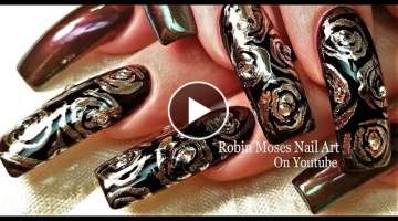 Chrome Roses Nail Art | Elegant and Gorgeous Mirror Nails Design Tutorial