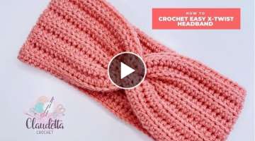 CROCHET X-Twist Headband / EASY looks like knitted