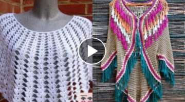 Top 20 latest crochet poncho design for girls