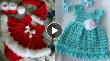 Stunning And Beautiful Hand knitting And Crochet Baby Frocks Designs