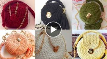 Top Trendy And Beautiful Crochet knitting Handbags Designs Ideas For Girls