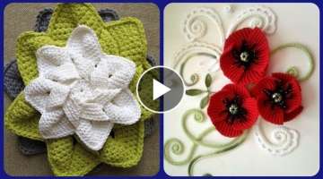 elegant and classy crochet flowers design patterns for different type of household fabric items