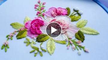 Flower embroidery: flower stitch #malina_gm