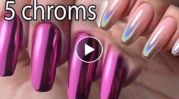 5 WAYS to do chrome nails!!!/Easy chrome nails tutorial!