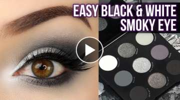 Easy Beginner Black & White Smoky Eye Makeup Tutorial || KELLI MARISSA