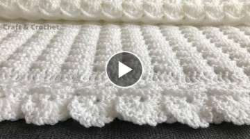 Easy crochet baby blanket /craft & crochet blanket pattern 2707