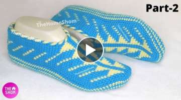 ladies socks knitting, crochet socks for women part-2,knitting design for socks/moja,new design 2...