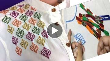 Kurti Hand Embroidery Design Making