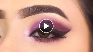 PURPLE EYE MAKEUP FOR PARTY || STEP BY STEP EASY AND SIMPLE EYE MAKEUP || SHILPA
