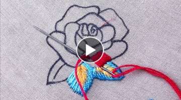 Hand Embroidery- Bullion Knot Rose Stitch Embroidery | Brazilian Embroidery|Rose Stitch