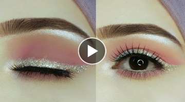 Birthday Makeup Tutorial || Pink Birthday Party Makeup || Pink Makeup || Glitter Liner