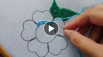 hand embroidery fancy flower stitch with pearl,latest flower embroidery