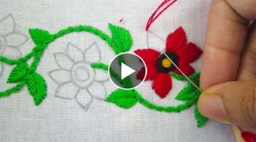 Hand Embroidery, Border design , Amazing border line embroidery design