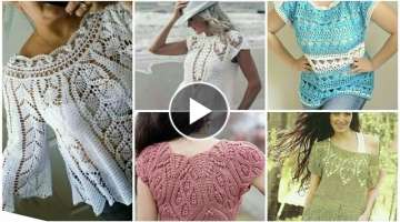 The most beautiful hand knitted crochet leaves pattern women sweater design/lacy dress for ladies