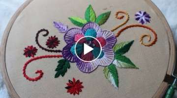 Hand Embroidery Designs | Basic design tutorial | Stitch and Flower-135