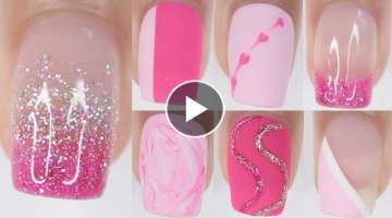 VALENTINE’S DAY NAIL DESIGNS IDEAS | pink nail art designs compilation