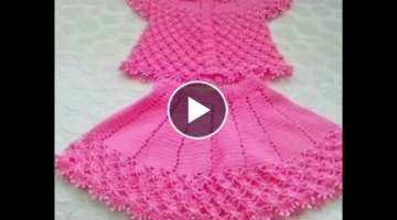 Beautiful woolen skirt top designs for baby girl