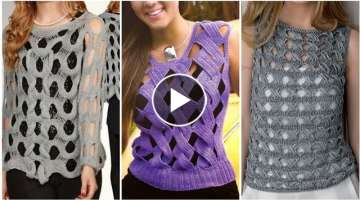 Most Demanding Stylish crochet cutwork Lace Pattern Top Blouse Designs For Ladies