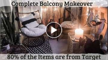 DIY Target small Balcony Makeover | Balcony Garden Ideas + Patio Decor