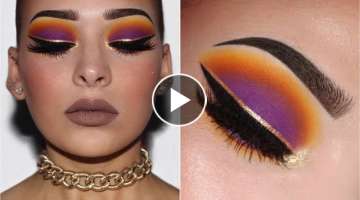 Purple Sunset Smokey Eye w/ Gold Liner | Makeup Tutorial
